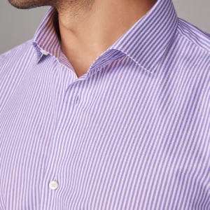 Lavender Cotton Stripe Shirt