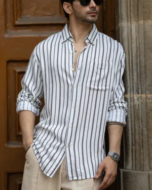 Premium White Linen Blend Shirts for Men