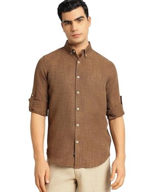 Olive Green Pocket Checked Oversize Drop Shoulder Shirt