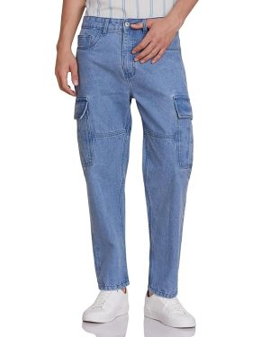 Off White Patch Pockets Denim Jeans