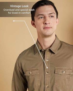 Olive Brushed Checks Shirt