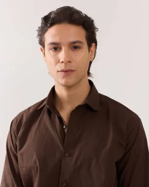 Coffee Brown Oxford Shirt