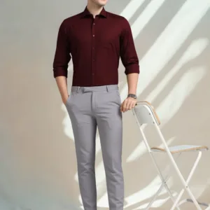 Maroon Lightweight Oxford Shirt