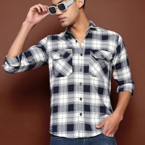 Olive Crinkled Shirt With Pockets