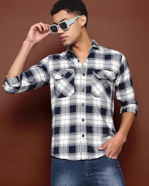 Olive Crinkled Shirt With Pockets