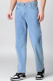 Sky Blue Baggy Fit Jeans