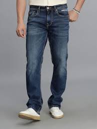 Med Blue 5 Pocket Mid-Rise Slim Straight Fit jeans