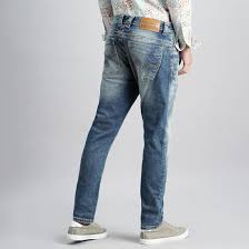 Med Blue 5 Pocket Low-Rise Ankle Length Jeans
