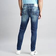 Med Blue 5 Pocket Low-Rise Ankle Length Jeans