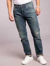 Med Blue 5 Pocket Low-Rise Ankle Length Jeans