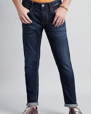 Dk Blue 5 Pocket Low-Rise Ankle Length Jeans