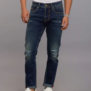 Dk Blue 5 Pocket Low-Rise Ankle Length Jeans