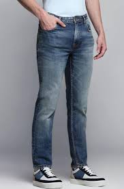 Medium Blue 5 Pocket Low-Rise Ankle Length Classic Stretch Jeans