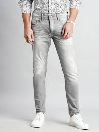 Med Grey 5 Pocket Low-Rise Ankle Length Jeans
