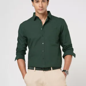 Emerald Green Cotton Oxford Shirt