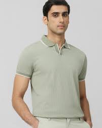 Dark Olive Self Stripe T-Shirt