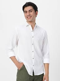 White Textured Shirts – Classic Minimal & Elegant Look