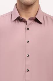 Regular Fit Stretch Mauve Shirts – Soft & Elegant Everyday Style