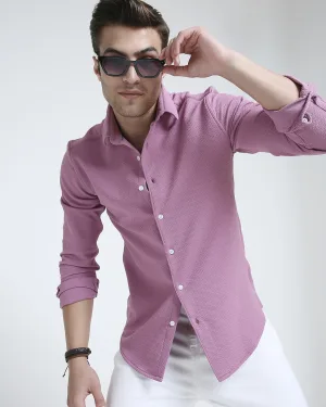Elegant Lilac Double Cloth Shirt
