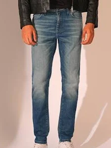 Dk Blue 5 Pocket Mid-Rise Slim Fit Jeans