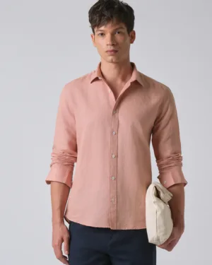 Peach Linen Shirt