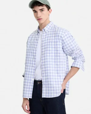 Cotton Linen Checks Luxe Shirt