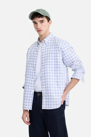 Cotton Linen Checks Luxe Shirt