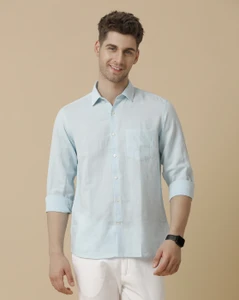 Classic Slim Fit Spread Collar Solid Shirt