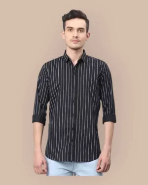 Men Regular Fit Striped Casual Shirt